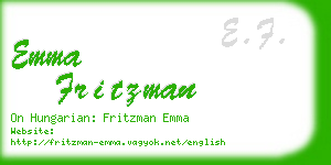 emma fritzman business card